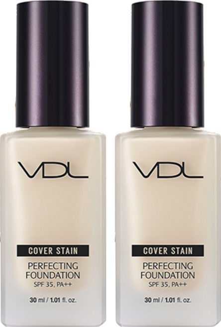 브이디엘 커버 스테인 퍼펙팅 파운데이션 30ml, 2개, V01