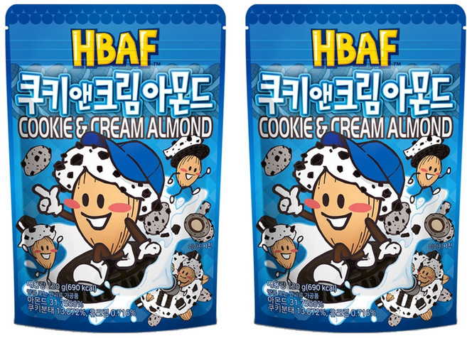 HBAF 杏仁果 巧酥餅乾味, 190g, 2包