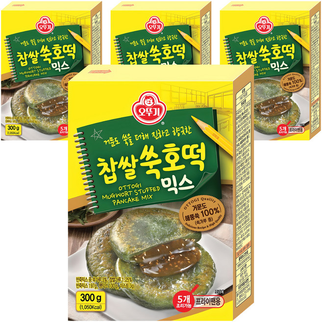 오뚜기 찹쌀 쑥호떡 믹스, 4개, 300g
