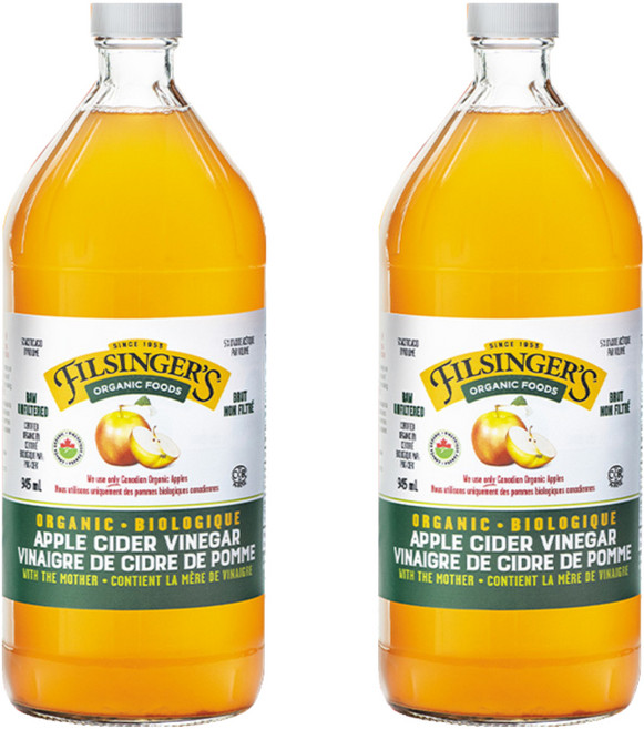 FILSINGERS 有機未過濾蘋果醋, 945ml, 2瓶