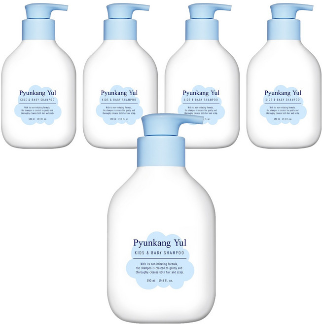 편강율 키즈 앤 베이비 샴푸 베이비파우더, 590ml, 5개