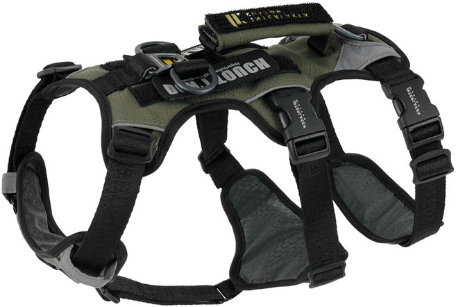 인터라켄커스텀 니즈더펫 강아지 인터라켄 어스텍 슬림 3.0 하네스, 카키 + 블랙, 1개