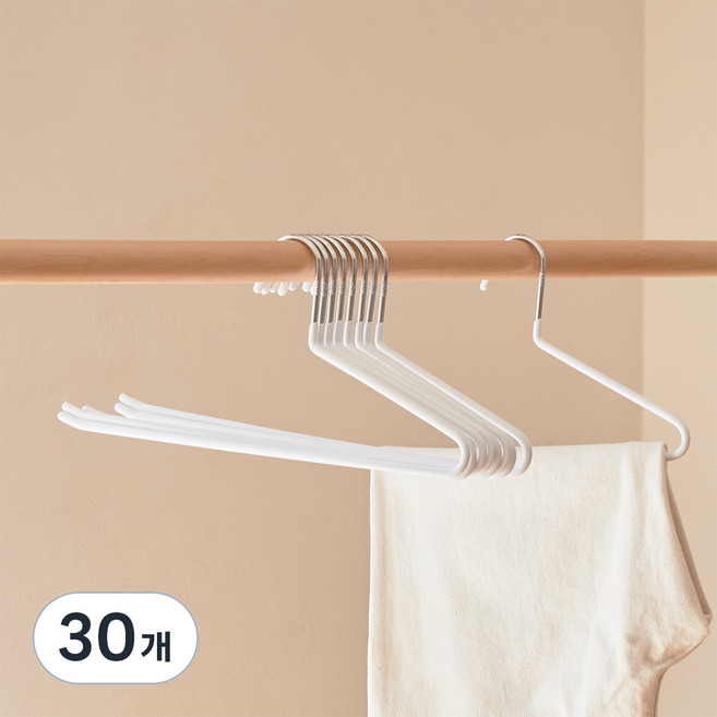 진심감성 논슬립 바지걸이, 화이트, 30개