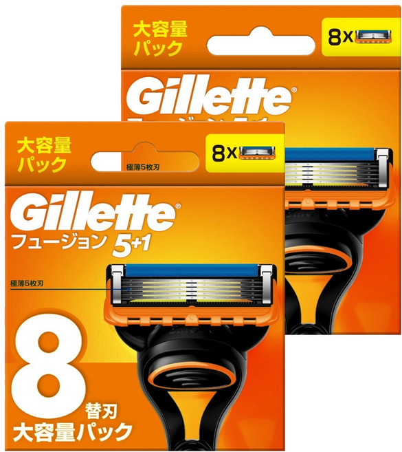 Gillette 吉列 台灣公司貨 Fusion鋒隱系列 刮鬍刀頭, 8個, 2盒