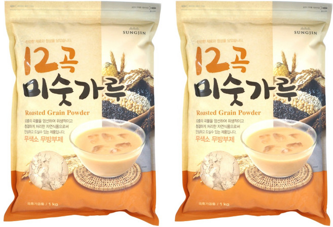 Sungjin 12穀麵茶粉, 2包, 1kg