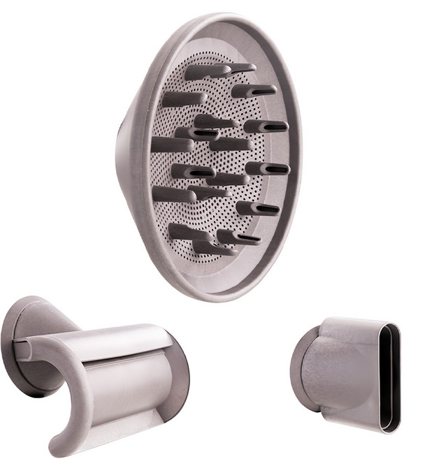 ISitO 磁吸吹嘴組 三入 柔和風吹嘴 + 抗毛躁吹嘴 + 捲髮烘罩, IS-23E09D-1, 黑色