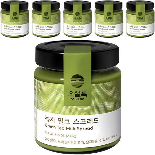 오설록 녹차 밀크 스프레드, 200g, 6개