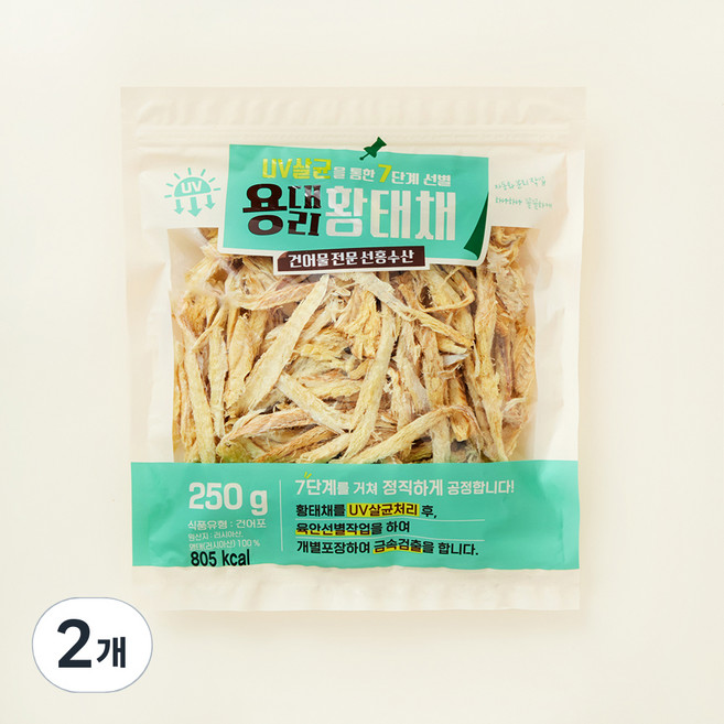 용대리 황태채, 250g, 2개