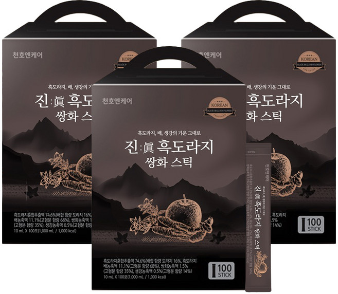 천호엔케어 진 흑도라지 쌍화 스틱, 1L, 300개