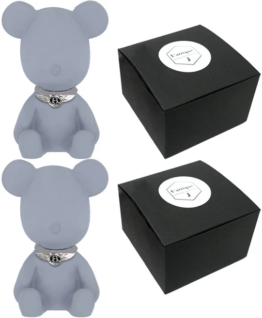 엠노블 엠블럼 베어 차량용 방향제 리필 세트 5ml, 2개, 화이트머스크 - 쿠팡