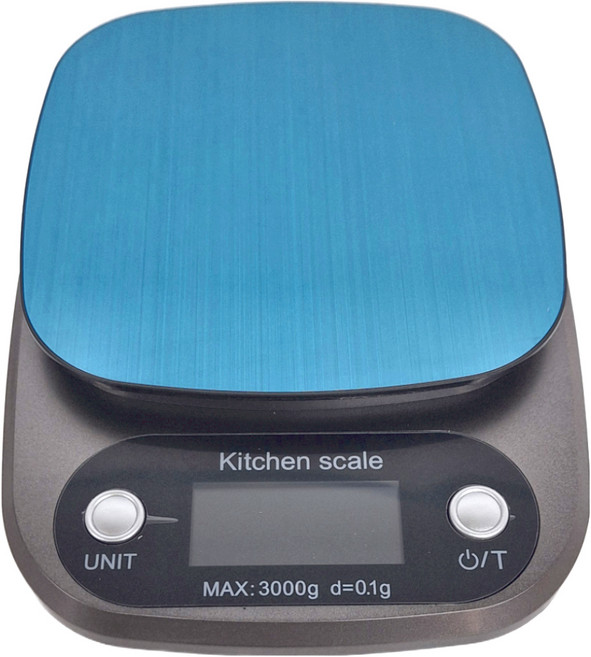 LifeShopping 不鏽鋼電子秤 3kg, 黑色, CAES0008BK