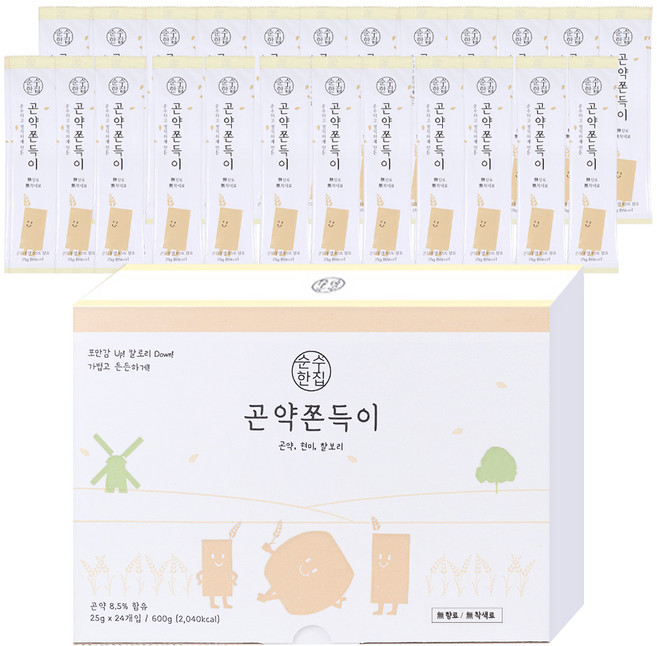 순수한집 곤약쫀드기 현미맛, 600g, 1개