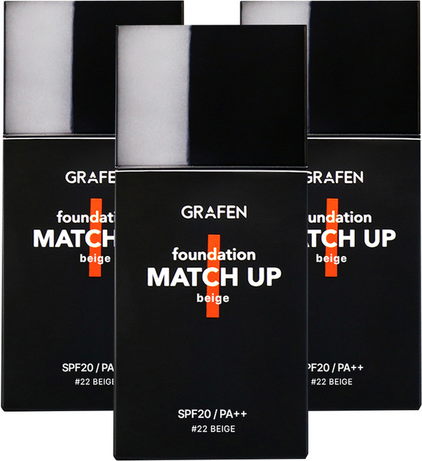 GRAFEN 男士粉底液 40ml, 22 Beige, 3瓶