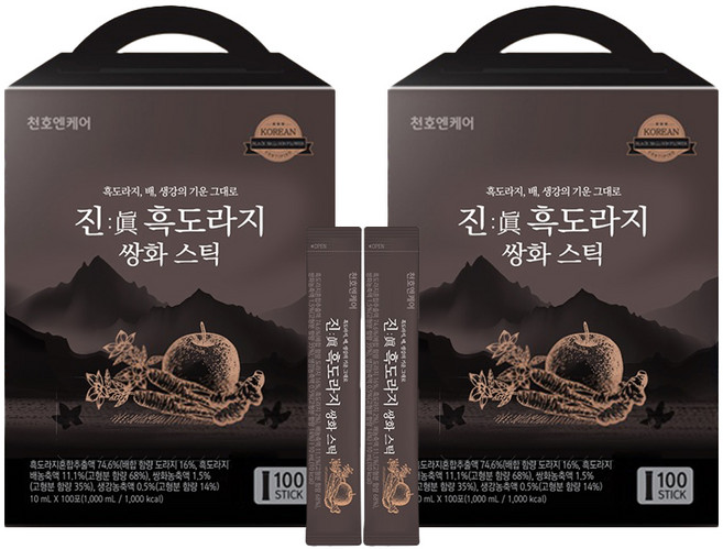 천호엔케어 진 흑도라지 쌍화 스틱, 1L, 200개