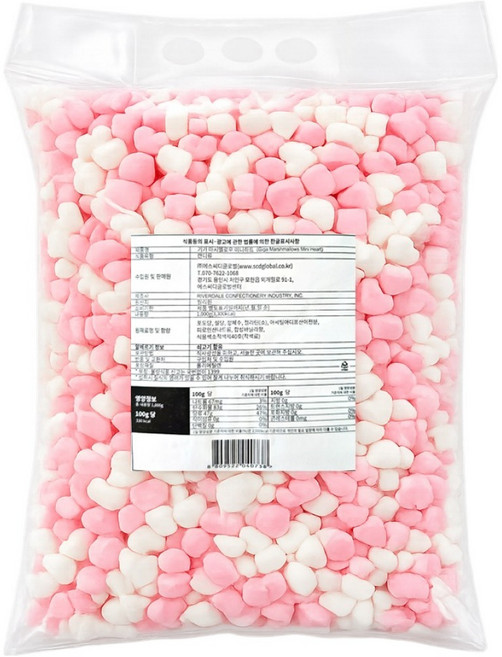 기가 마시멜로우 미니하트, 1kg, 1개