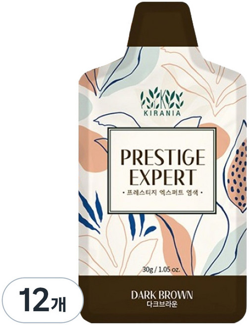키라니아 새치 염색제 30g, 다크브라운, 12개