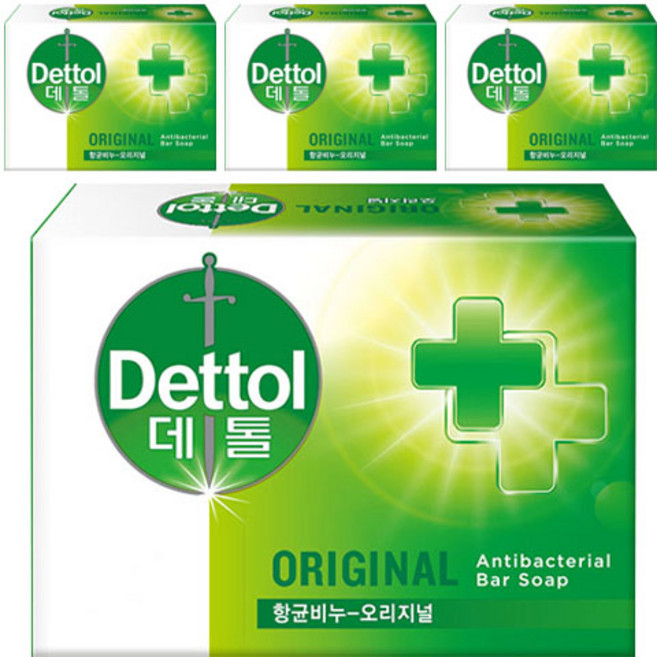 데톨 향균 비누 오리지널, 100g, 4개
