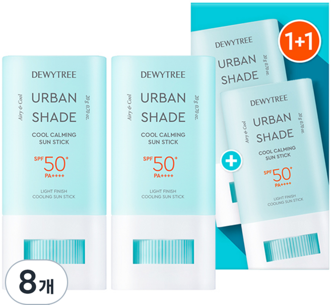 듀이트리 어반쉐이드 쿨 카밍 선스틱 SPF50+ PA++++, 20g, 8개