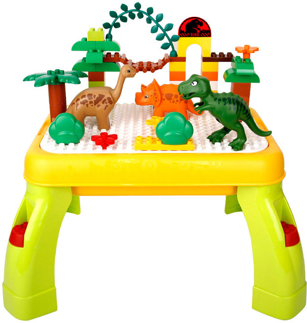TOYPLUS 恐龍 2合1 桌子積木遊戲 53p, 隨機出貨