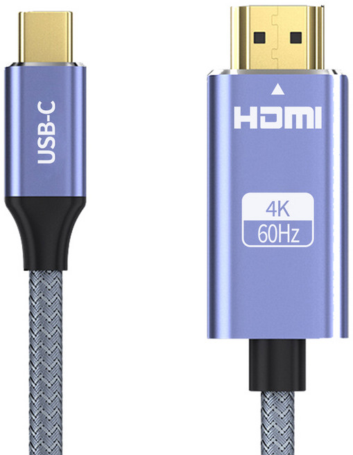 GOOSPERY HDMI轉Type-C Netflix 4K UHD 60Hz Ver2.0 鏡像傳輸線, 2m, 1條, 藍色