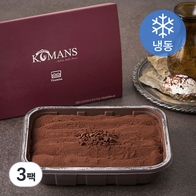 코만스 티라미수 케이크 (냉동), 290g, 1개입, 3개