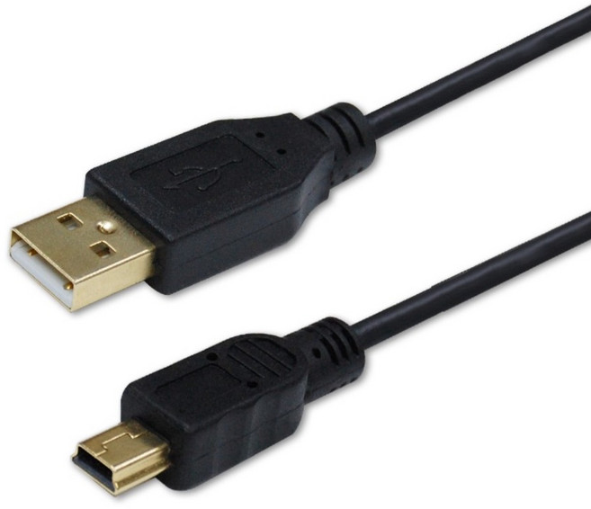 Cable 凱堡 超強效抗干擾USB傳輸線 A公 Mini5P, 500cm, 超強效抗干擾, 1條