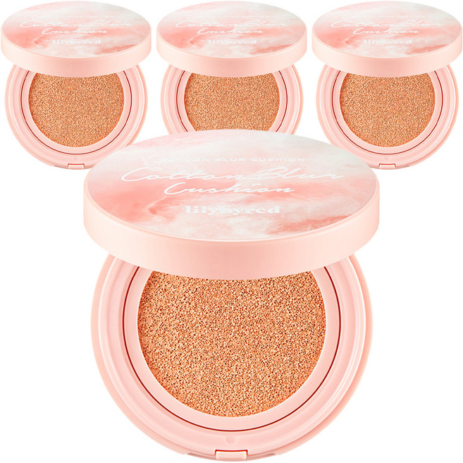 릴리바이레드 코튼 블러 쿠션 파운데이션 15g, 21호 누드코튼, 4개