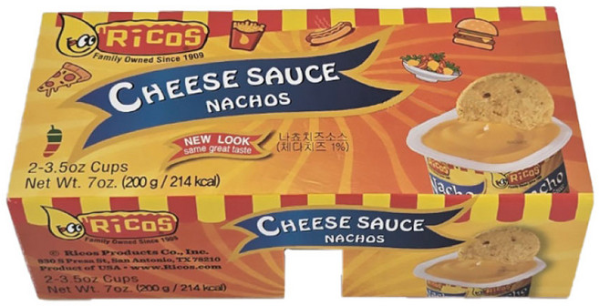 리코스 나쵸칩 치즈 소스, 100g, 2개