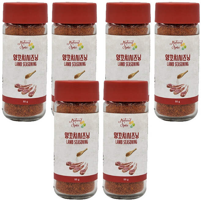 내츄럴스파이스 양꼬치시즈닝, 55g, 6개