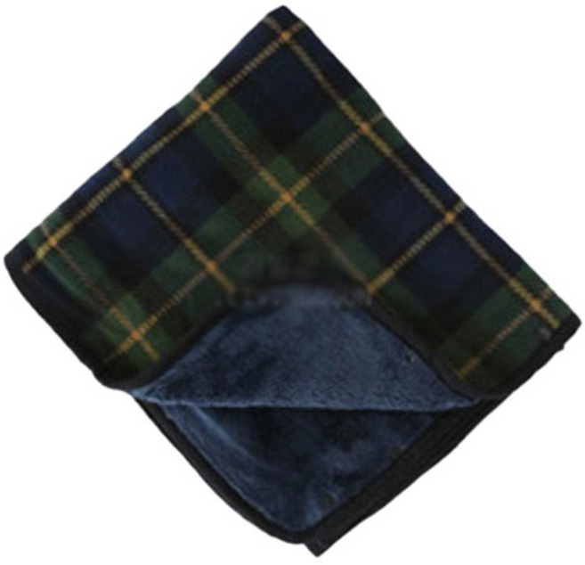 극세사 똑딱이 체크 망토 담요