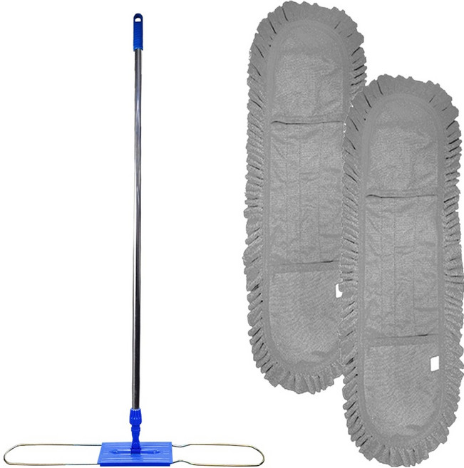 월드크린 극세사 리스킹 그레이 105cm 2p + 프리미엄 판자루 세트, 1세트