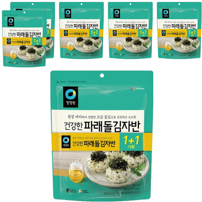 청정원 파래돌김자반 1+1, 100g, 6개