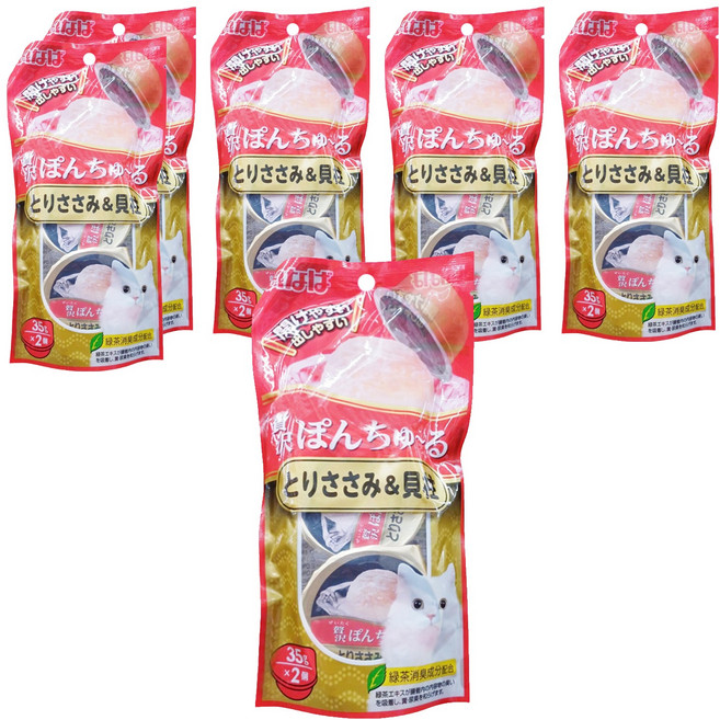 INABA 寒天果凍杯 TSC-46 2個, 雞肉 + 干貝口味, 70g, 6包