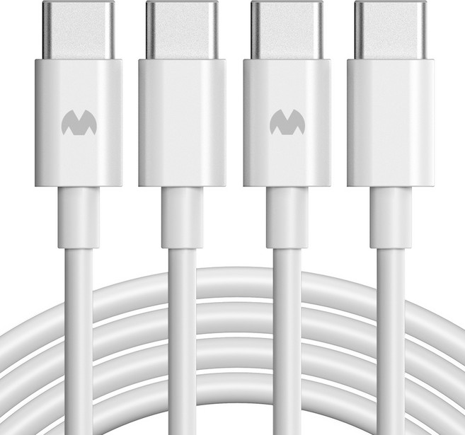 구스페리 C타입-C타입 60W 고속 충전 케이블, 2m, 화이트, 2개