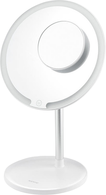 Kinyo LED磁吸兩用化妝鏡, 白色
