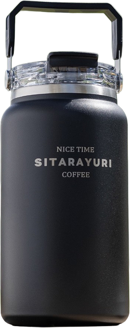 Sitarayuri 304不鏽鋼大容量雙飲保溫冰桶, 1個, 1.2L, 黑色