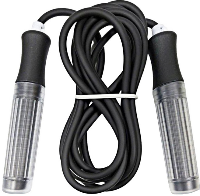 ALEX SPORTS 粉彩可調式跳繩 B-4804 繩長275cm 握把14cm, 黑色, 1個