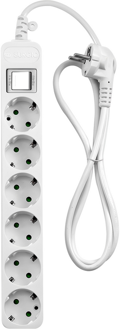 모노케어 안전 접지 멀티탭 6구 DH-2062NT, 1.5m, 화이트, 1개