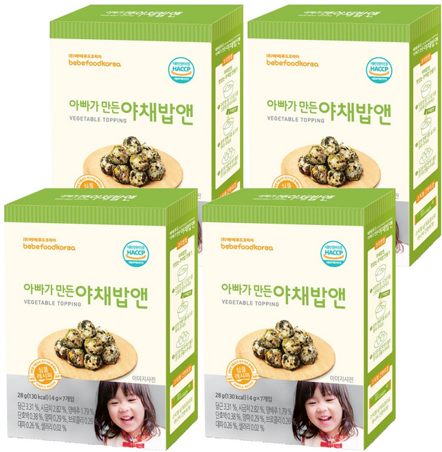 베베푸드 아빠가 만든 야채밥앤 후레이크, 28g, 4개