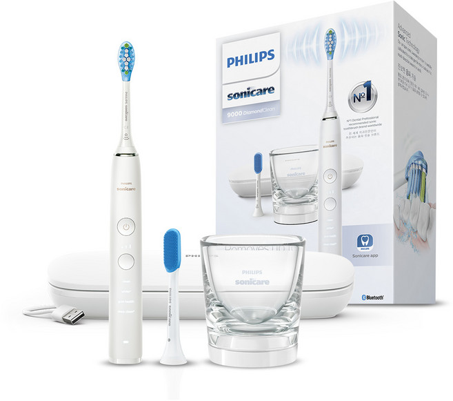 필립스 다이아몬드클린 9000 전동칫솔, HX9912/50, 화이트, 1세트