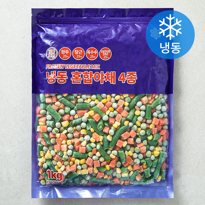 혼합야채 4종 세트 (냉동), 1kg, 1개