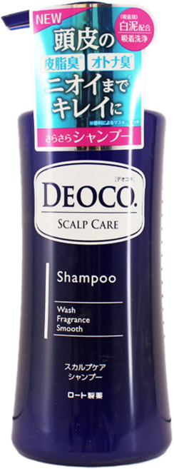 DEOCO. 頭皮護理洗髮精 甜美花香 白泥配合 吸着洗浄, 350ml, 1瓶