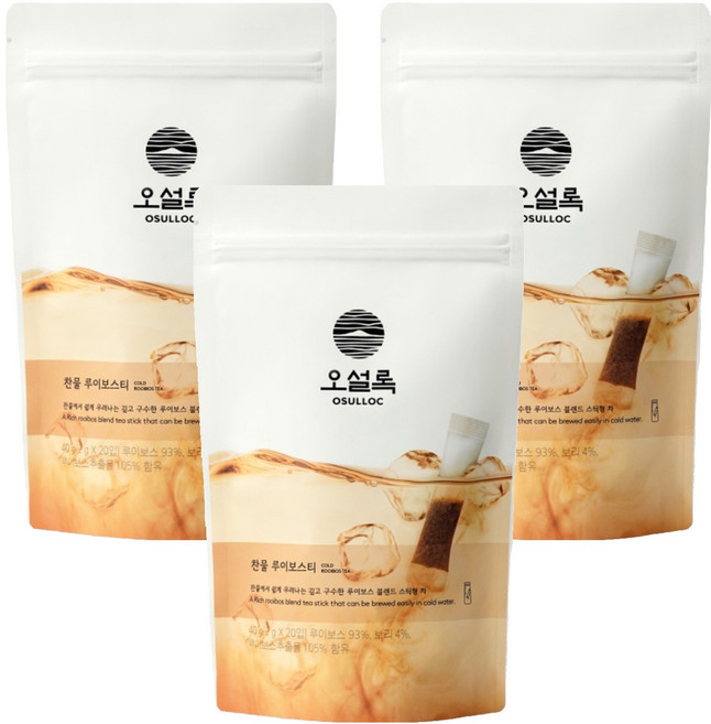 오설록 찬물 루이보스티, 2g, 20개입, 3개