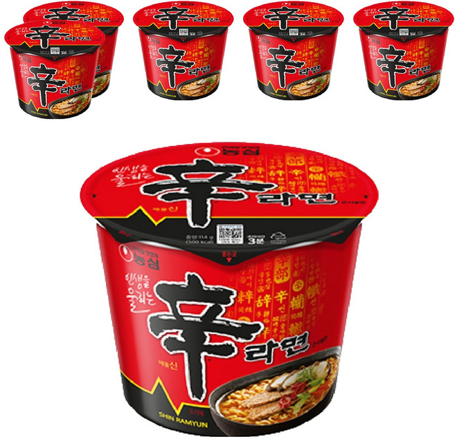 신라면 큰사발면 114g, 6개