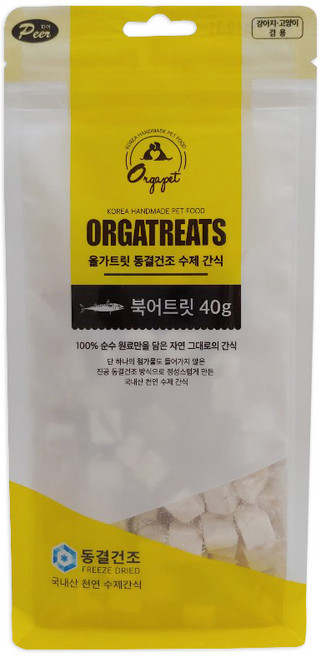피어 반려동물 올가트릿 동결건조 수제간식, 북어, 40g, 1개