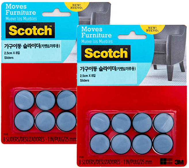 스카치 가구이동 슬라이더 카펫 앤 마루용 8p, 2개