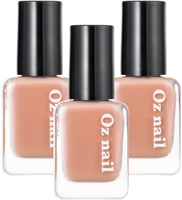 오즈네일 샤인 무드 네일 컬러 매니큐어, S06 스윗 발레, 8ml, 3개