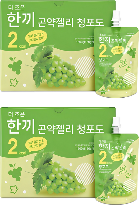 더존건강 더 조은 한끼 곤약젤리 청포도 10개입, 1.5L, 2박스