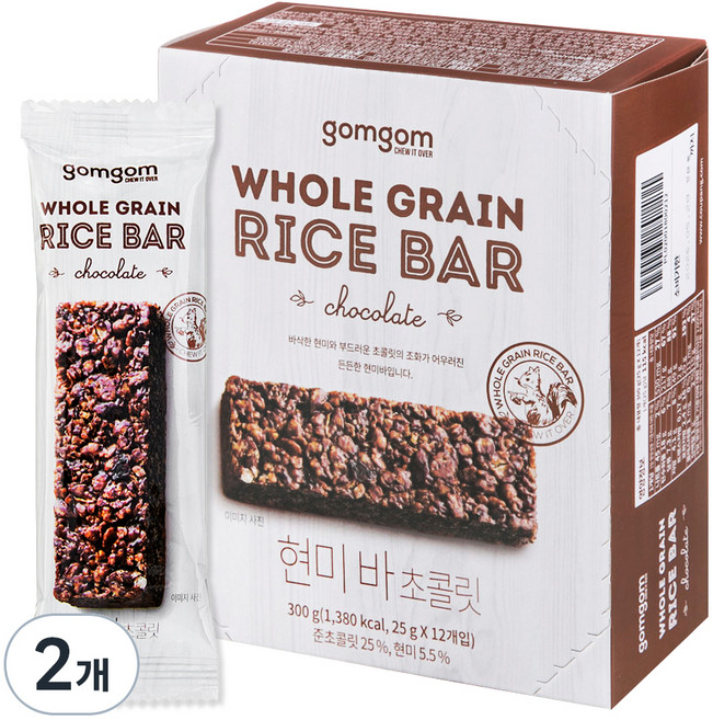 곰곰 현미 바 초콜릿, 300g, 2개