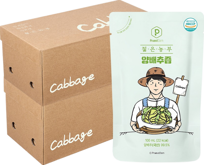 푸릇담 젊은농부 양배추즙, 5L, 2개